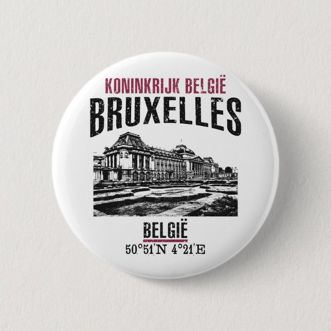 Brussels 2 Inch Round Button (Front)