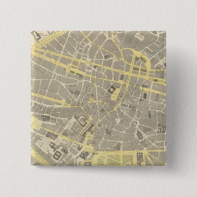 Brussels 2 Inch Square Button (Front)