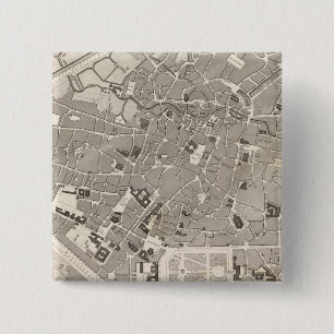 Brussels and Belgium 2 Inch Square Button