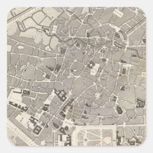 Brussels and Belgium Square Sticker