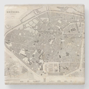 Brussels and Belgium Stone Coaster
