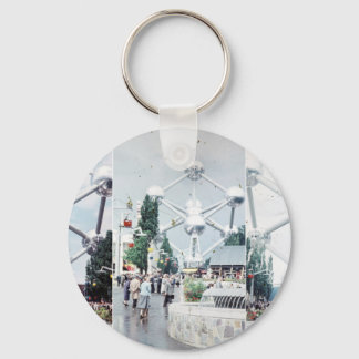 Brussels Atomium Photo Collage Keychain