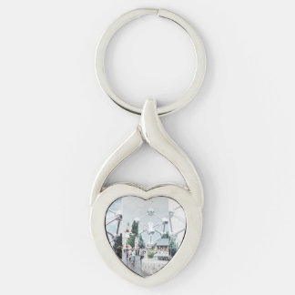 Brussels Atomium Photo Collage Keychain