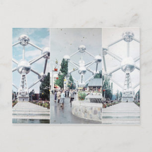Brussels Atomium Photo Collage Postcard