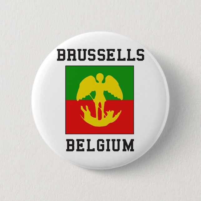 Brussels Belgium 2 Inch Round Button (Front)