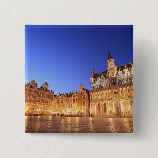Brussels, Belgium 2 Inch Square Button (Front)