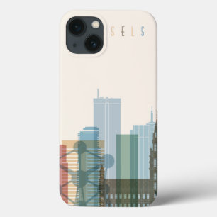 Brussels, Belgium City Skyline iPhone 13 Case