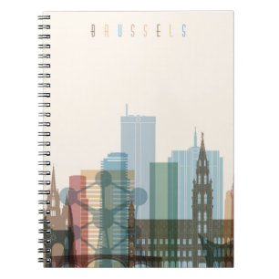 Brussels, Belgium City Skyline Notebook