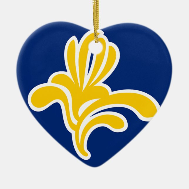 Brussels (Belgium) Flag Ceramic Ornament (Front)