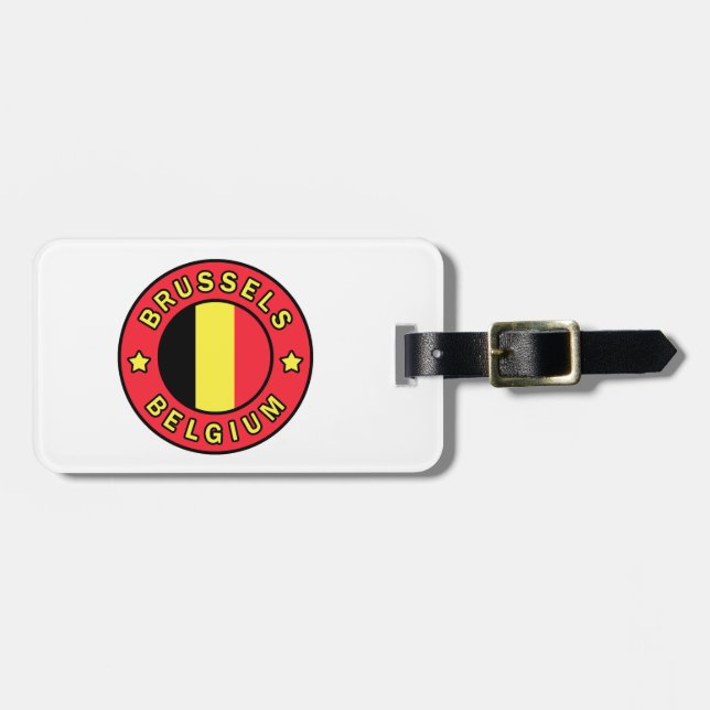 Brussels Belgium Luggage Tag (Front Horizontal)