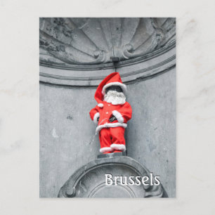 Brussels Belgium Manneken Pis photo Postcard