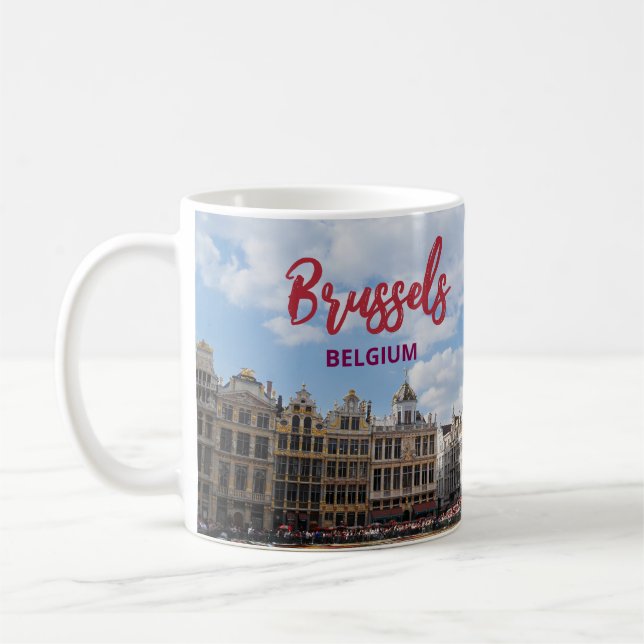 Brussels Belgium Scenic Coffee Mug Cup Souvenir (Left)