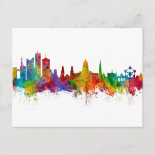 Brussels Belgium Skyline Postcard