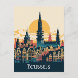 Brussels, Belgium stylist painting Postcard