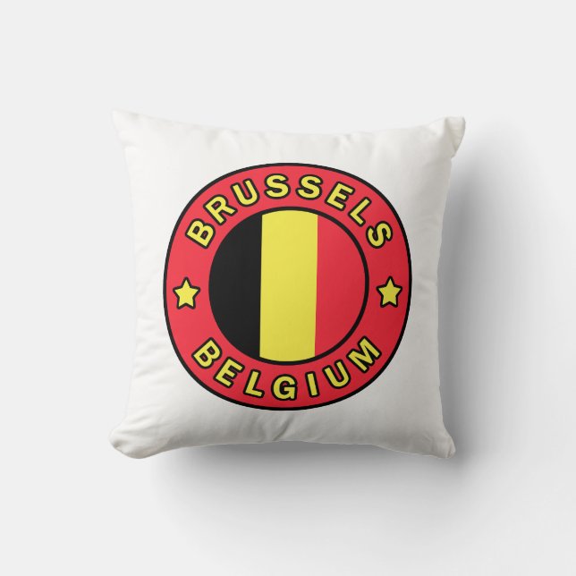 Brussels Belgium Throw Pillow (Front)