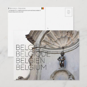Brussels, Belgium Travel Postcard