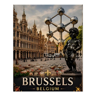 🧲 Brussels Belgium Vacation Memory To Remember 🧲 Poster