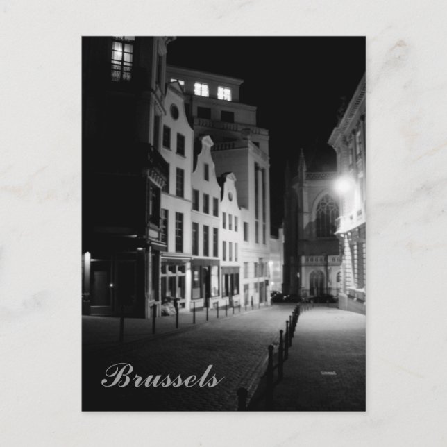 Brussels by Night Postcard (Front)