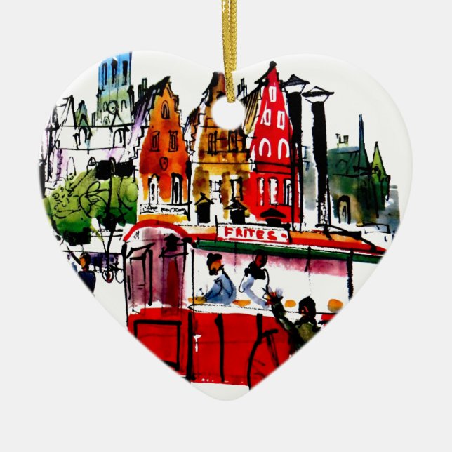 Brussels City Ceramic Ornament (Front)