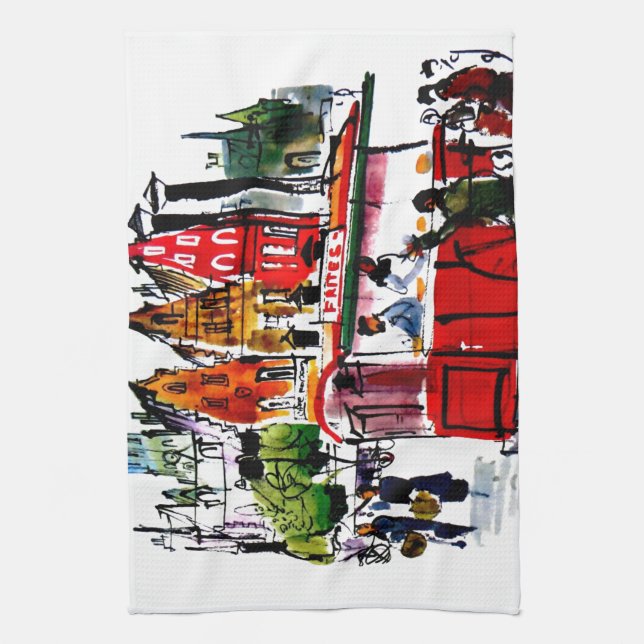Brussels City Kitchen Towel (Vertical)