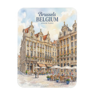 Brussels Grand Place Historic Magnet
