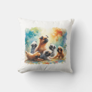 Brussels Griffon 030624AREF110 - Watercolor Throw Pillow
