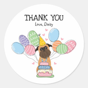 Brussels Griffon Birthday Party Favour Tags Sticke