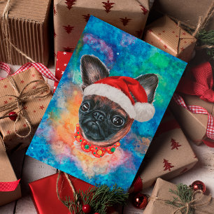 Brussels Griffon Breed Dog Christmas Holiday Postcard
