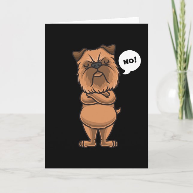 Brussels Griffon Bruxellois Dog Gift Card (Front)