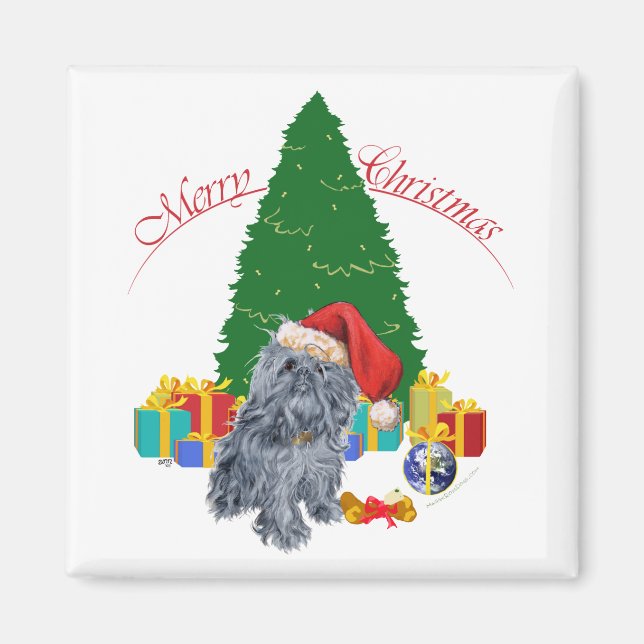 Brussels Griffon Christmas Magnet (Front)