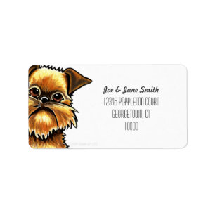 Brussels Griffon Custom Colour Label