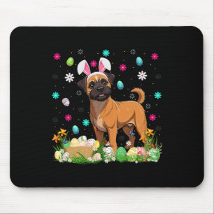Brussels Griffon Dog Easter Egg Hunt Bunny Ear Hap Mouse Pad