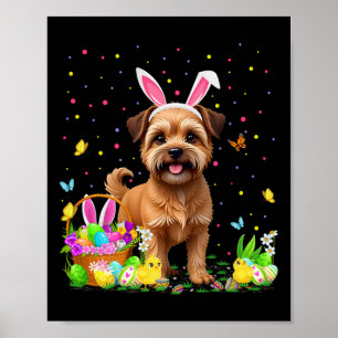 Brussels Griffon Dog Easter Egg Hunt Bunny Ear Hap Poster