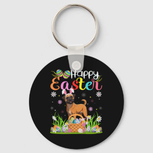 Brussels Griffon Dog Happy Easter Egg Hunt Bunny E Keychain