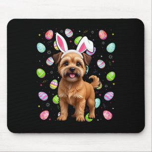 Brussels Griffon Dog Happy Easter Egg Hunt Bunny E Mouse Pad