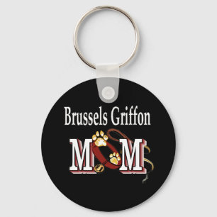 Brussels Griffon Dog MOM Keychain