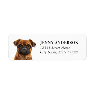 Brussels Griffon Dog Return Address Labels