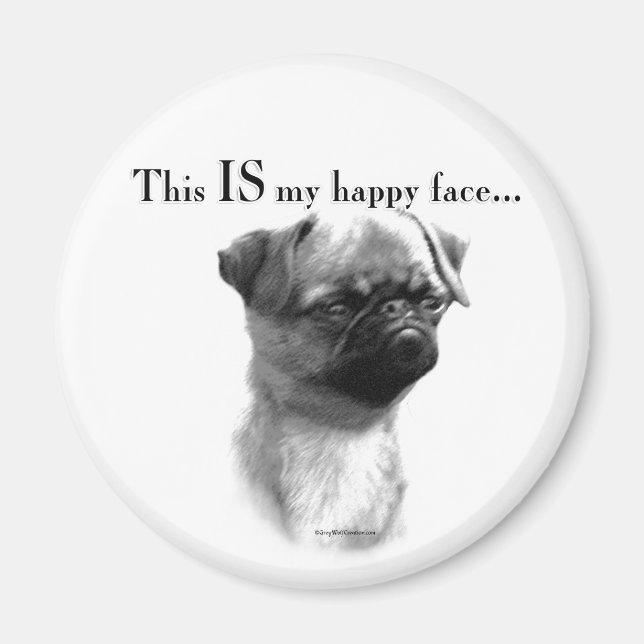 Brussels Griffon Happy Face Magnet (Front)