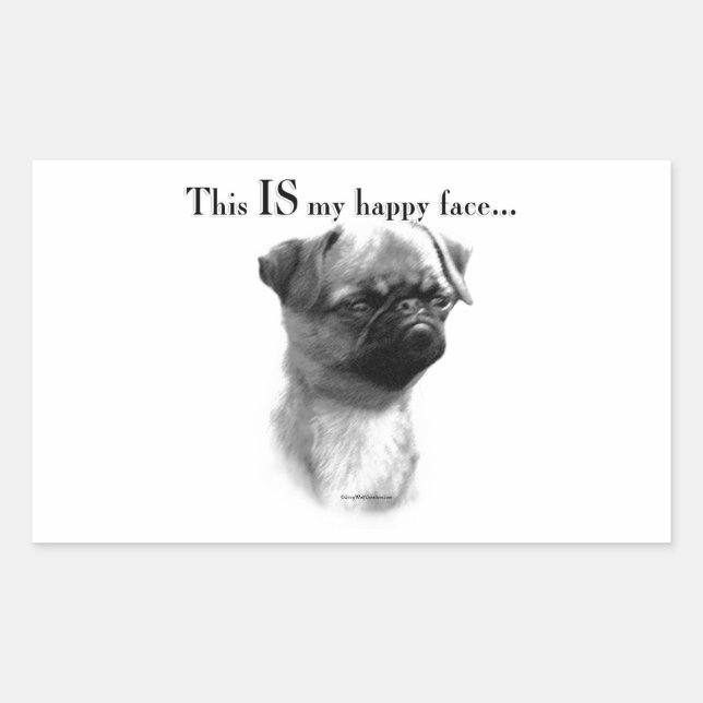 Brussels Griffon Happy Face Sticker (Front)