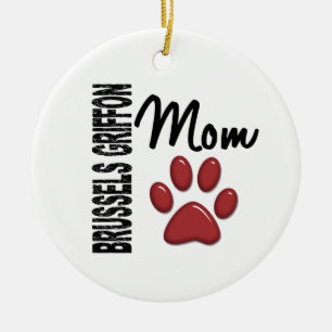 Brussels Griffon Mom 2 Ceramic Ornament