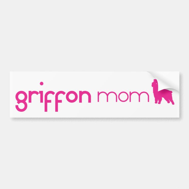 Brussels Griffon Mom Bumper Sticker (Front)