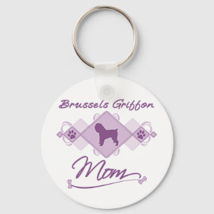 Brussels Griffon Mom Keychain