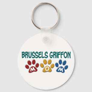 BRUSSELS GRIFFON MOM Paw Print 1 Keychain