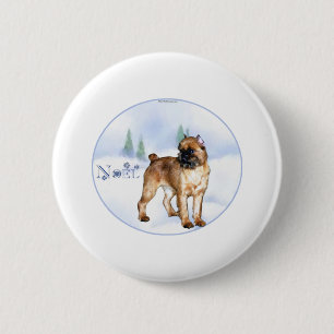Brussels Griffon Noel 2 Inch Round Button