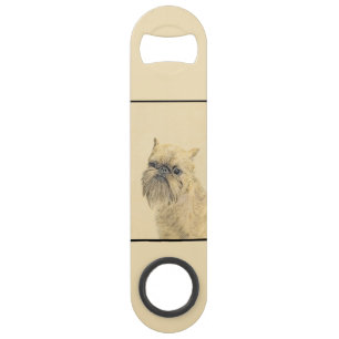 Brussels Griffon Painting - Cute Original Dog Art Bar Key