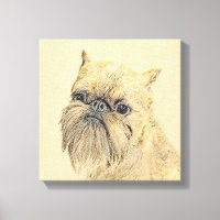 Brussels Griffon Painting - Cute Original Dog Art