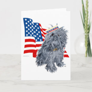Brussels Griffon Patriotic Card