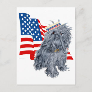 Brussels Griffon Patriotic Postcard