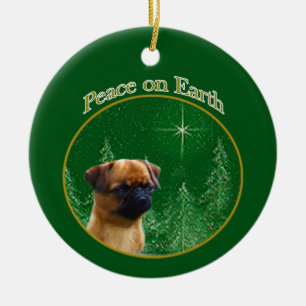 Brussels Griffon Peace Ceramic Ornament