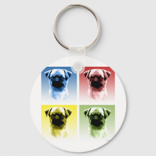 Brussels Griffon Pop Art Keychain